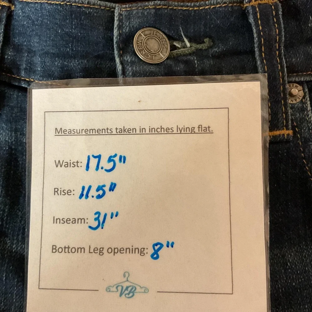J. Crew Men's VTG Y2K Straight Leg Classic Retro Fit Denim Jeans Blue‎ Size 31